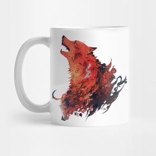 Fenrir: The Mighty Fire Wolf Mug